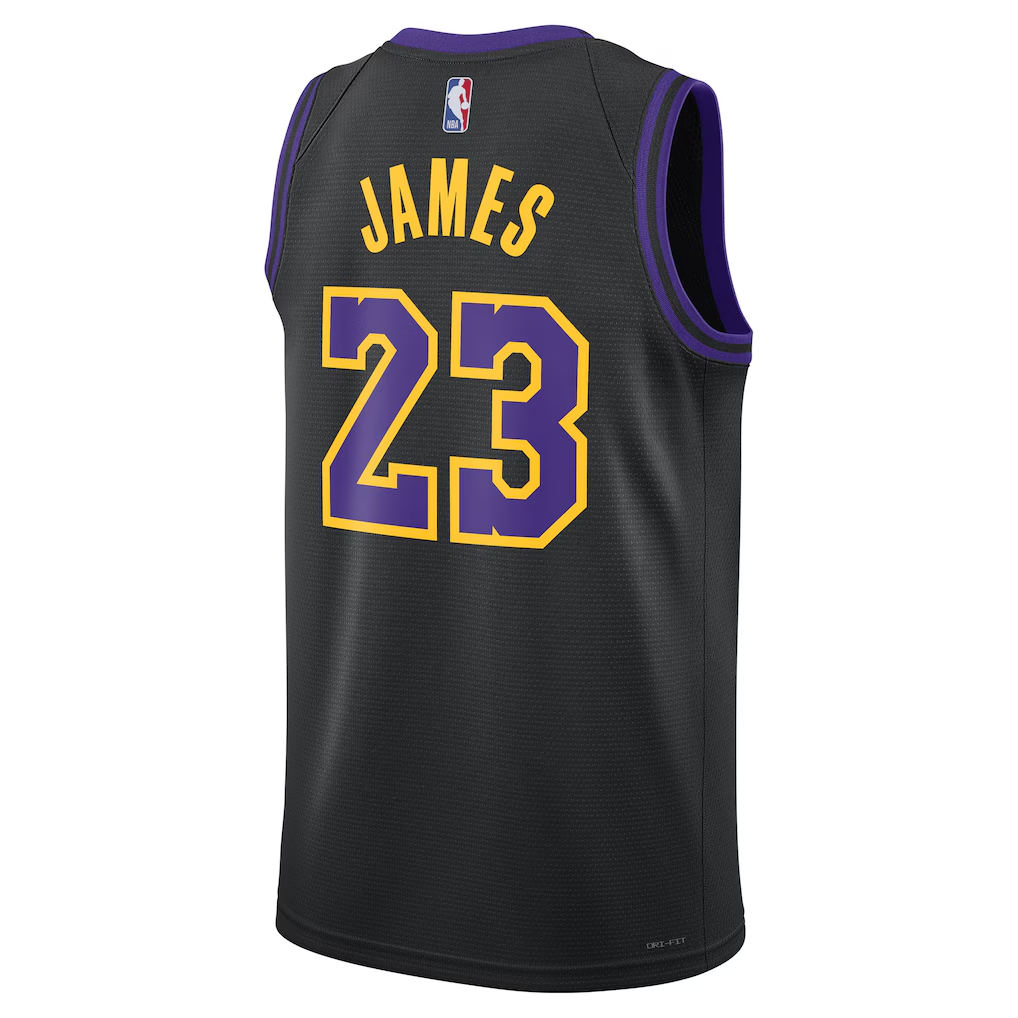 Los Angeles Lakers LeBron James Nike Black 2025/26 Swingman Jersey - City Edition