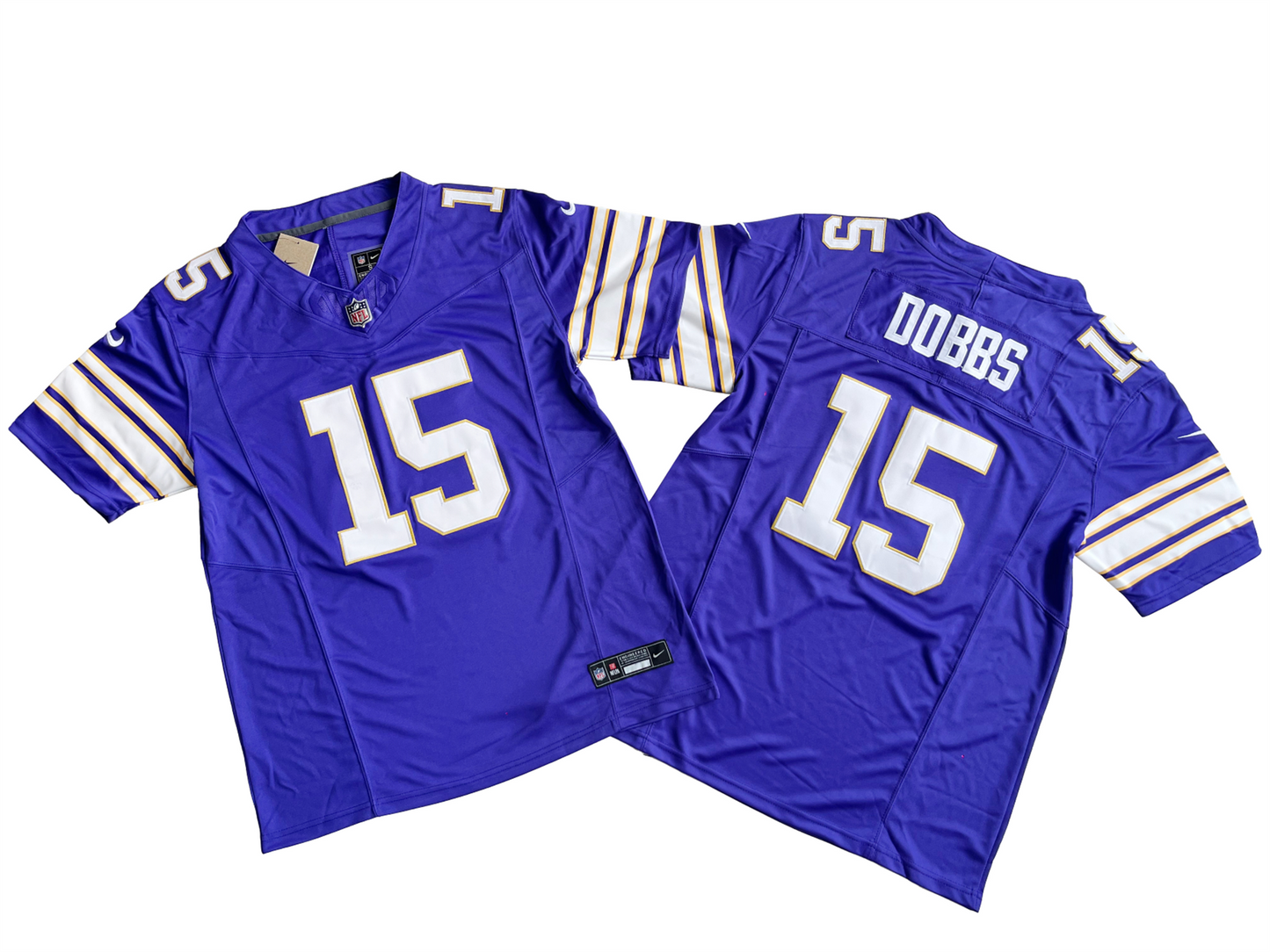 Minnesota Vikings 15# Joshua Dobbs Vintage Purple Vapor F.U.S.E. Limited Jersey