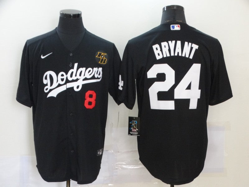 Men's Los Angeles Dodgers Kris Bryant #8-24 Black Replica Baseball Jersey