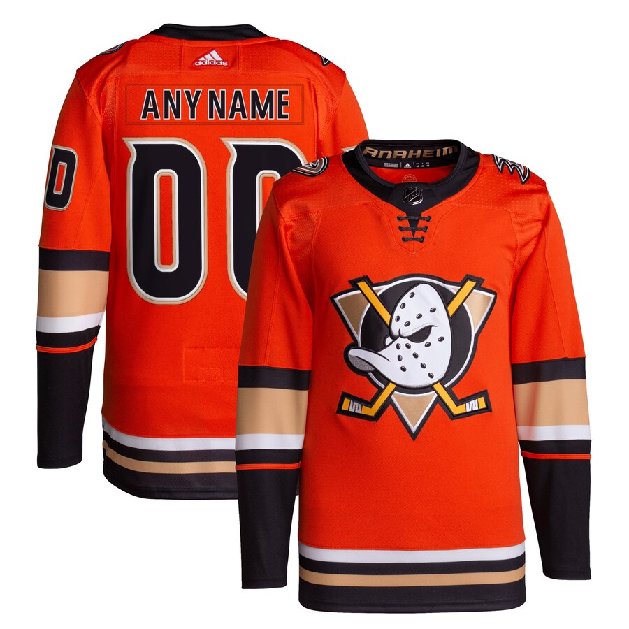 Men's Anaheim Ducks Orange Alternate Primegreen Pro Custom Jersey