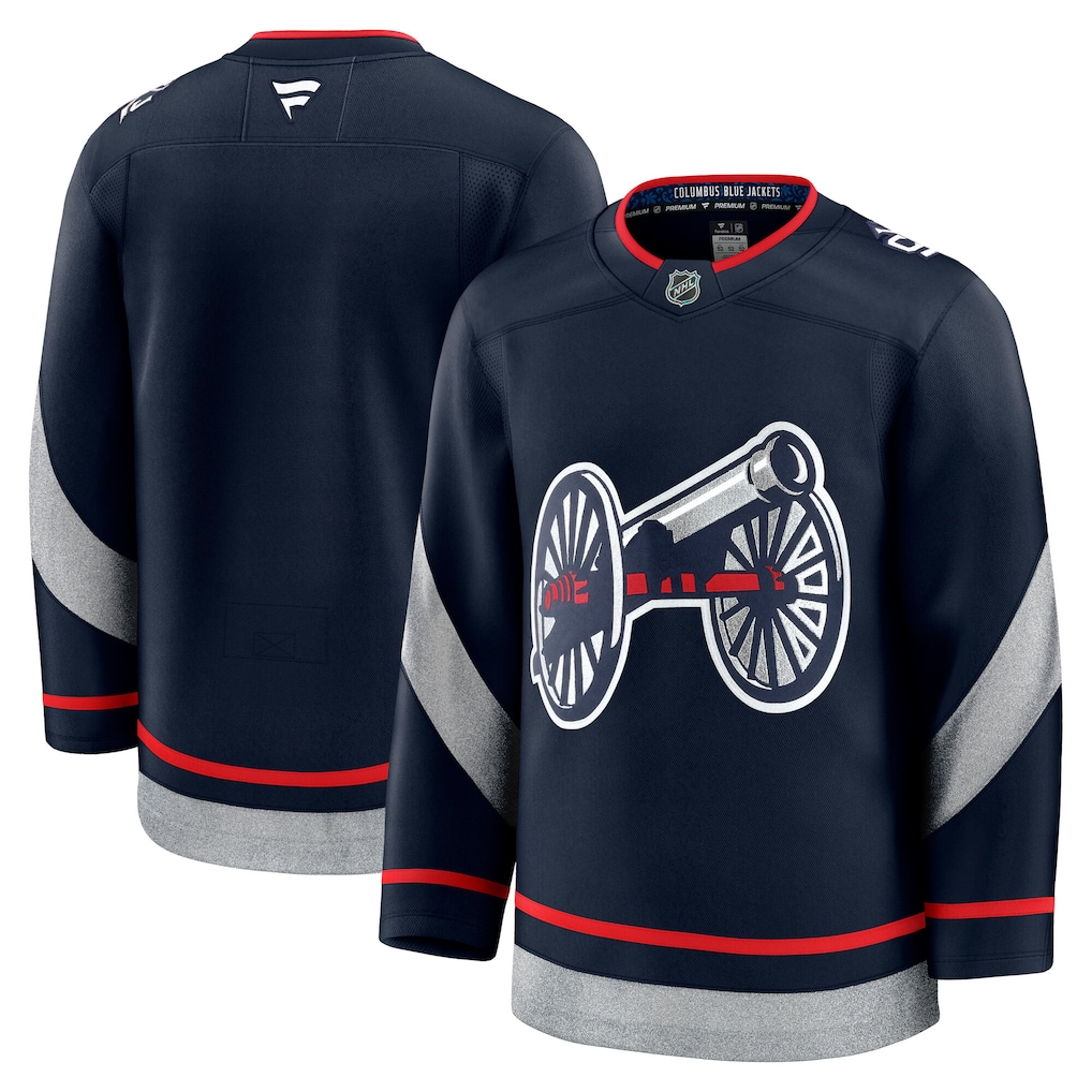 Men's Columbus Blue Jackets Navy 2025 Stadium Series Premium Blank Jersey