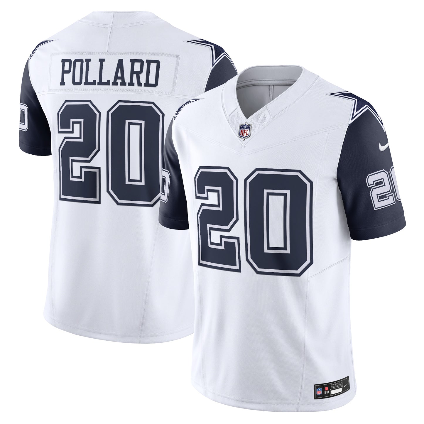 Men’s Dallas Cowboys Tony Pollard White Vapor F.U.S.E. Limited Jersey