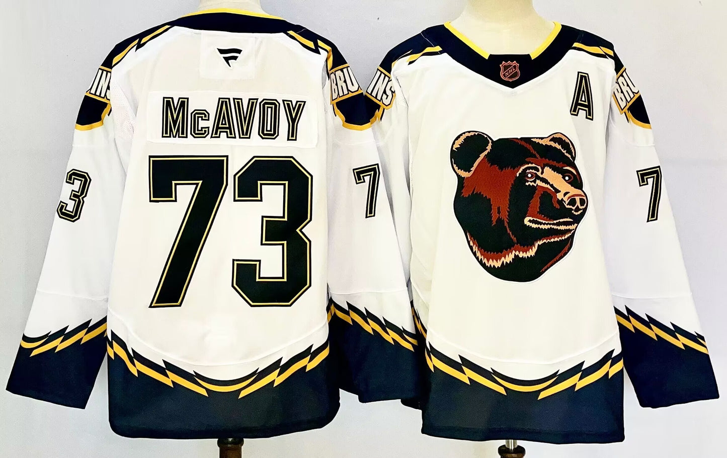 Men's Boston Bruins Charlie Mcavoy #73 White Player Game Jersey