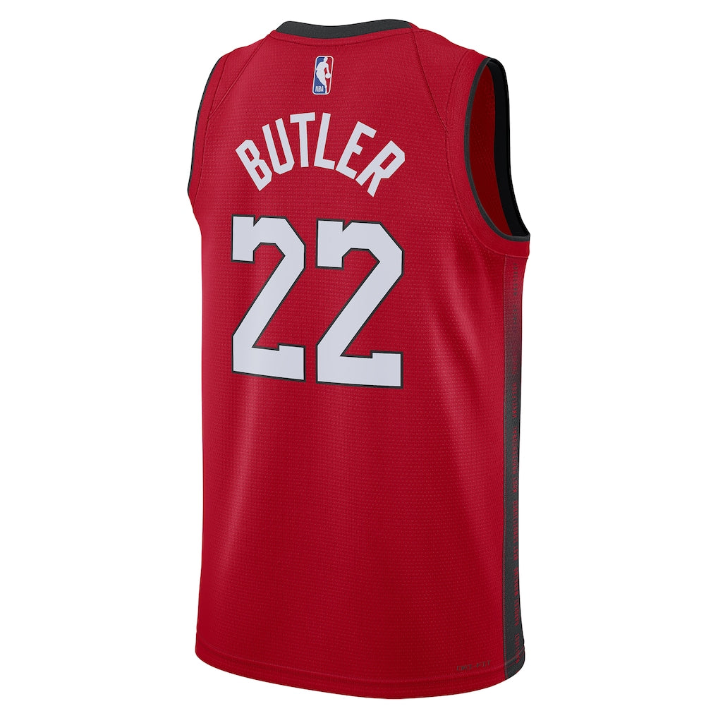 Unisex Miami Heat Jimmy Butler Red 2024/25 Swingman Jersey - City Edition