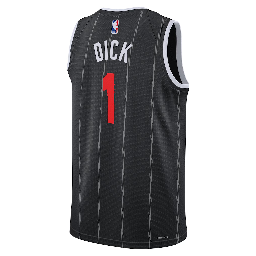 Toronto Raptors Gradey Dick Nike Black 2025/26 Swingman Jersey - City Edition