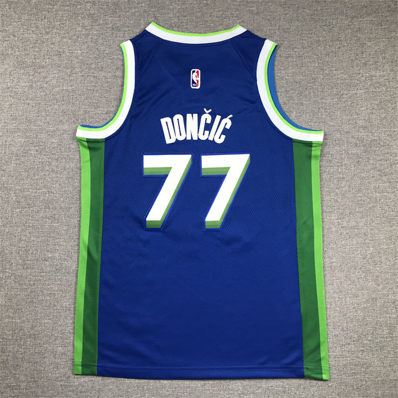 Youth Luka Dončić Dallas Mavericks #77 City Edition Embroidered Jersey