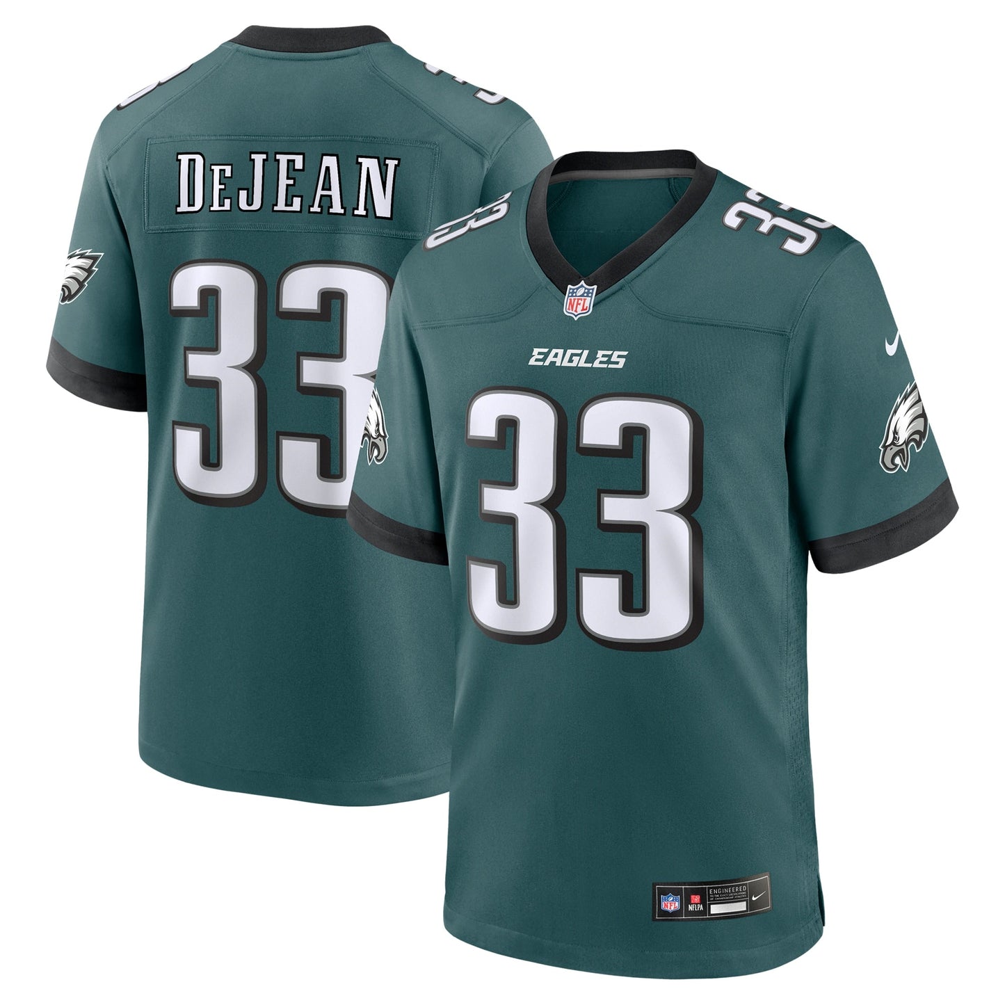 Cooper DeJean Philadelphia Eagles Nike Team Game Jersey - Midnight Green