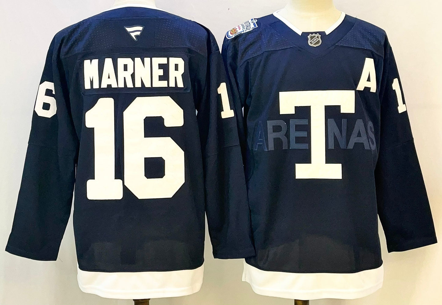 Men's Toronto Maple Leafs Mitch Marner #16 Navy Retro Version Player Jersey