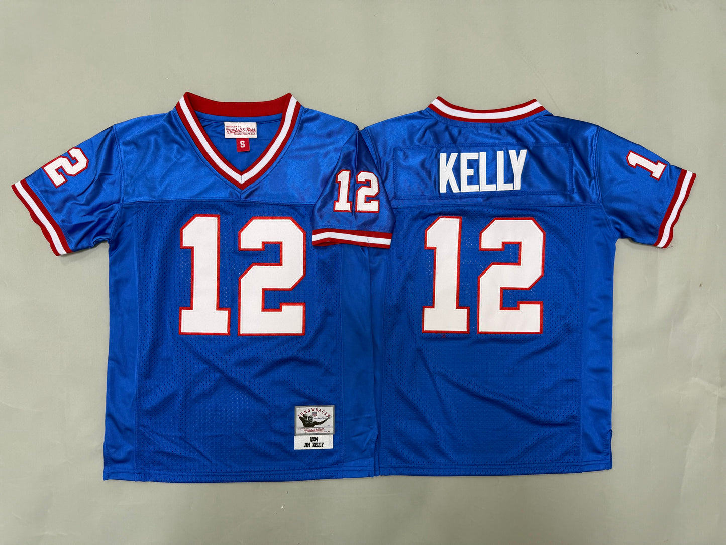 Youth Jim Kelly #12 Buffalo Bills Blue Throwback Jersey
