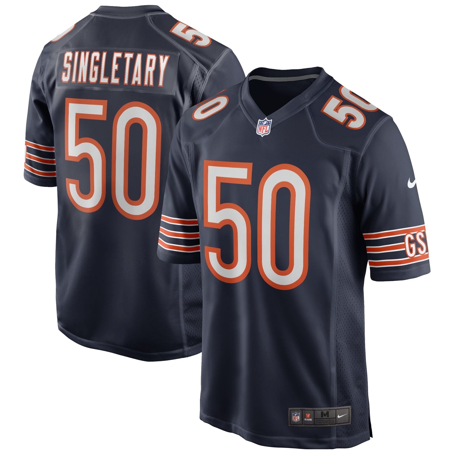 Mike Singletary Chicago Bears Nike Game Retired Jersey - Navy
