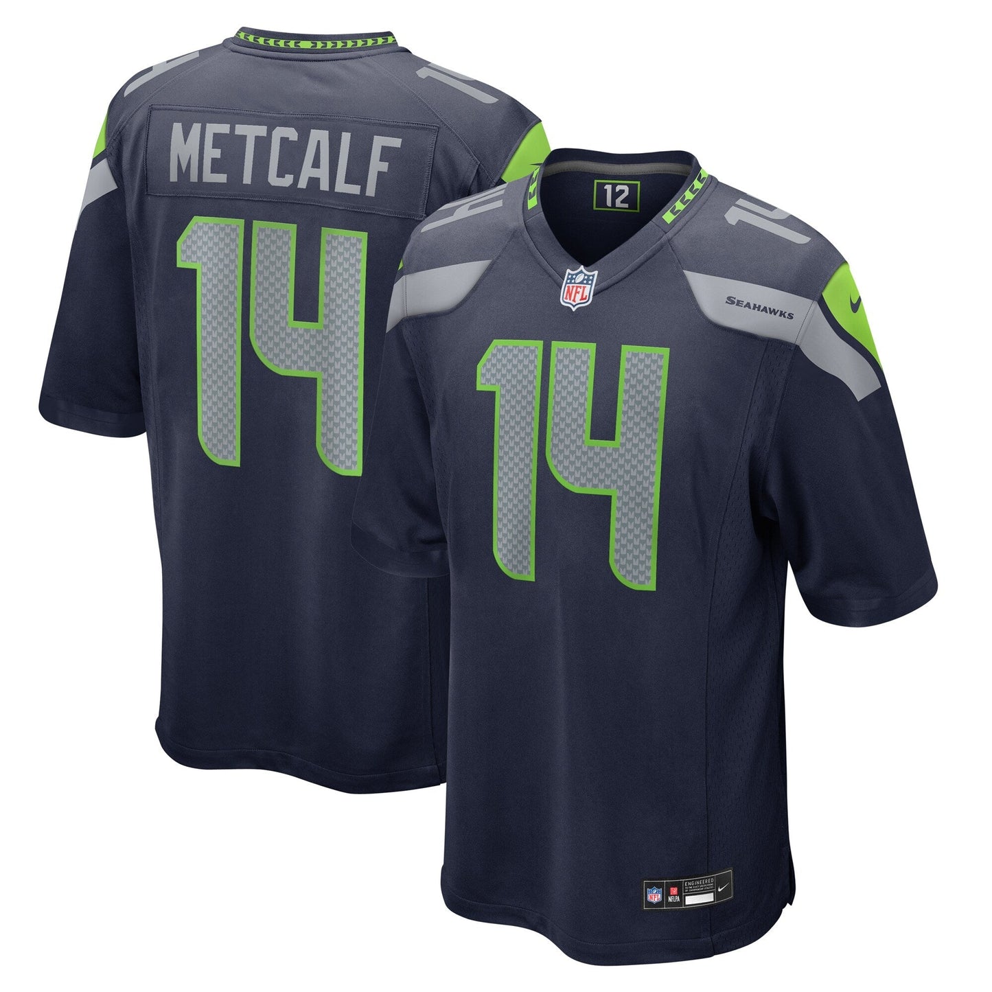 DK Metcalf Seattle Seahawks Nike Game Jersey - College Navy