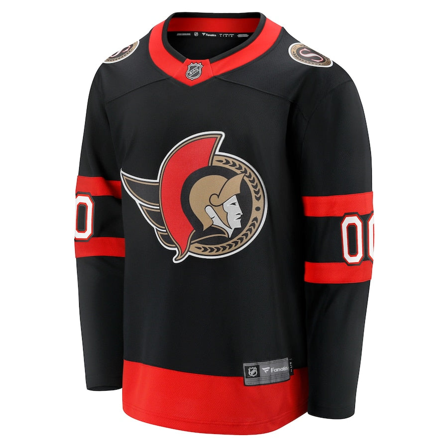 Ottawa Senators Home Custom Breakaway Jersey - Black