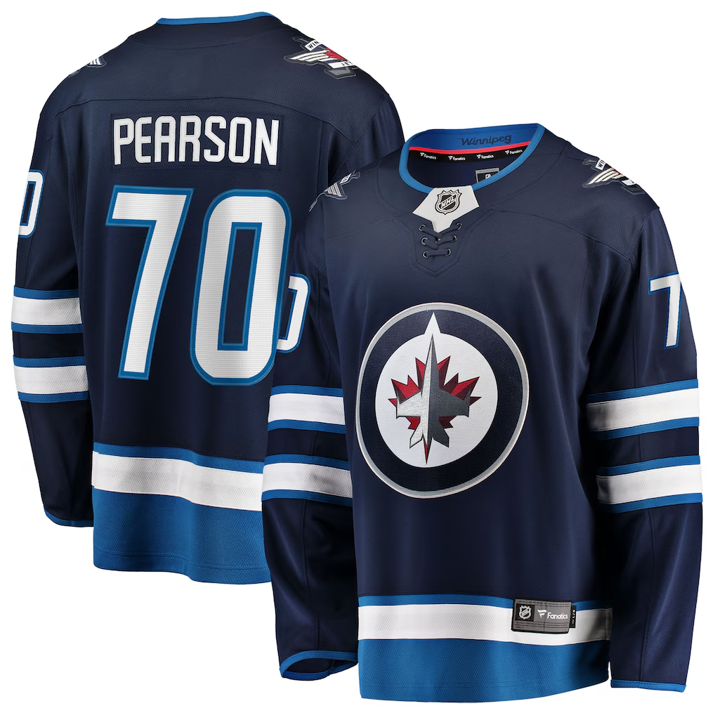 Men's Winnipeg Jets Tyler Pearson #70 Navy Home Breakaway Player Jersey
