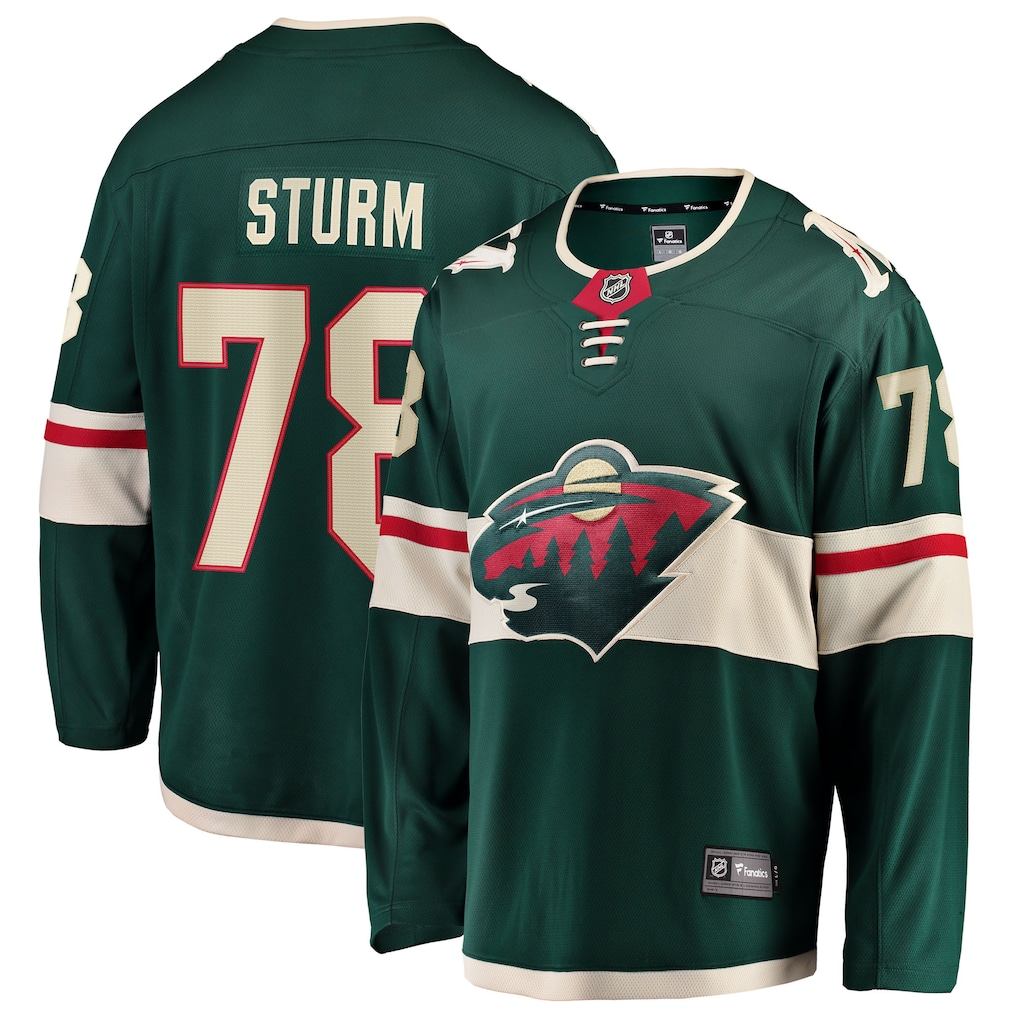 Men's Minnesota Wild Nico Sturm #78 Green Home Breakaway Jersey