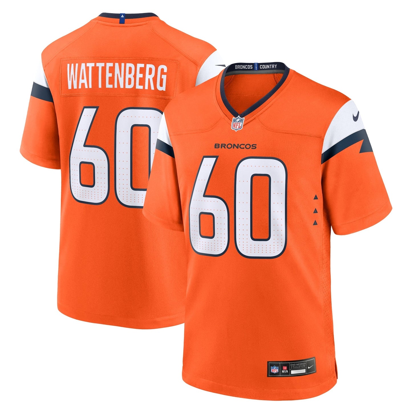 Luke Wattenberg Denver Broncos Nike Team Game Jersey - Orange