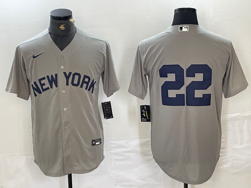 Men's New York Yankees Juan Soto #42.99 Gray Limited Game Name Jersey