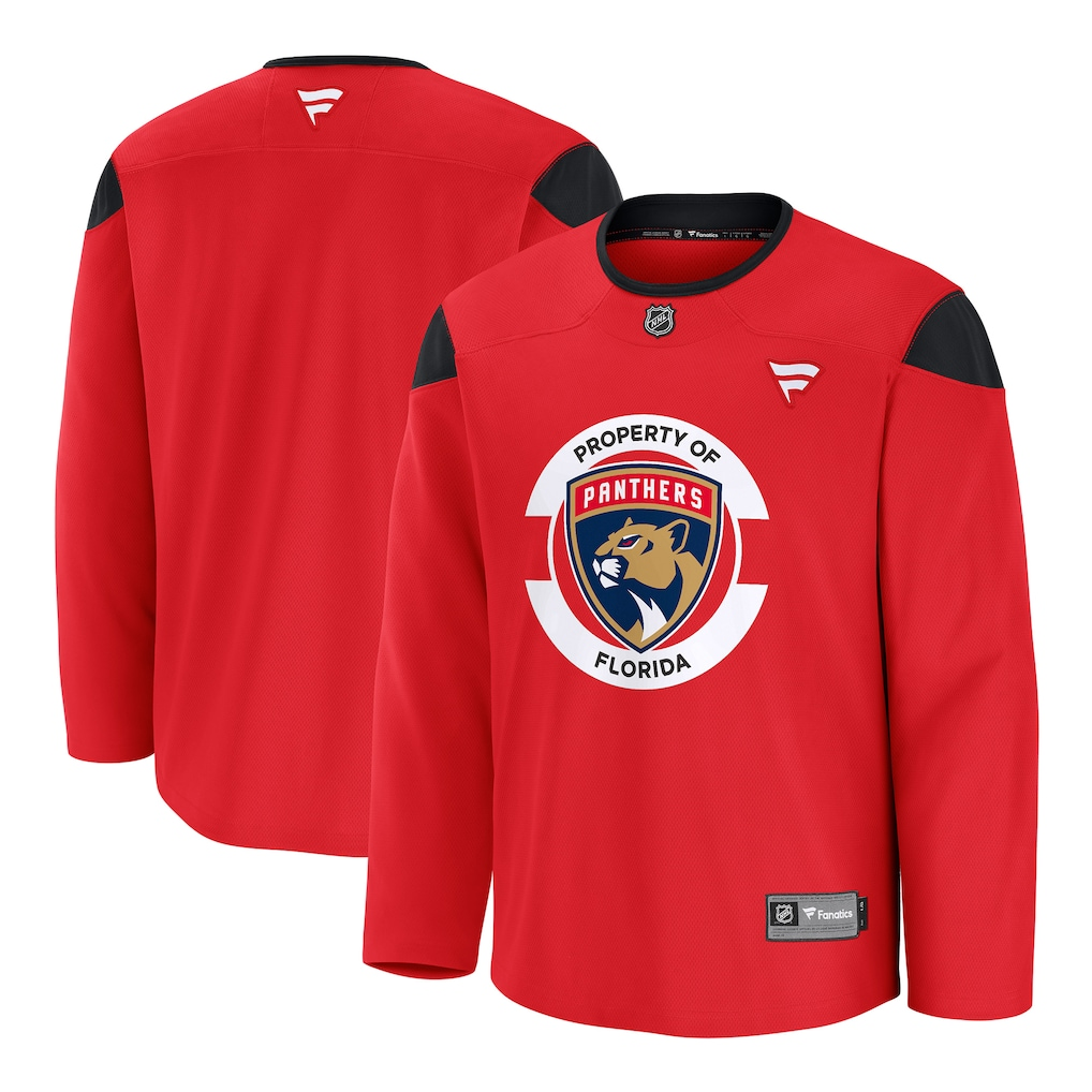 Men's Florida Panthers Red Practice Blank Jersey