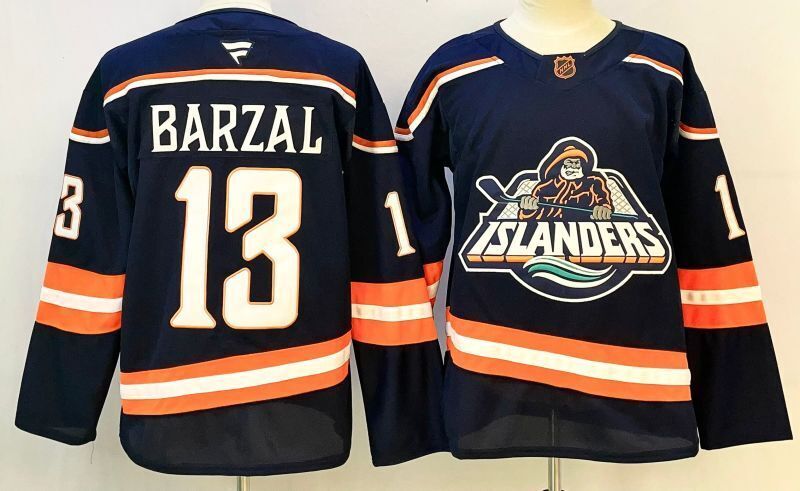 Men's New York Islanders Mathew Barzal #13 Navy Player Jersey