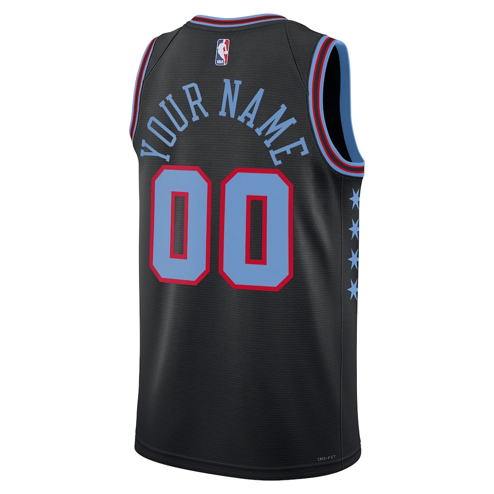 Chicago Bulls Black 2025/26 City Edition Swingman Custom Jersey