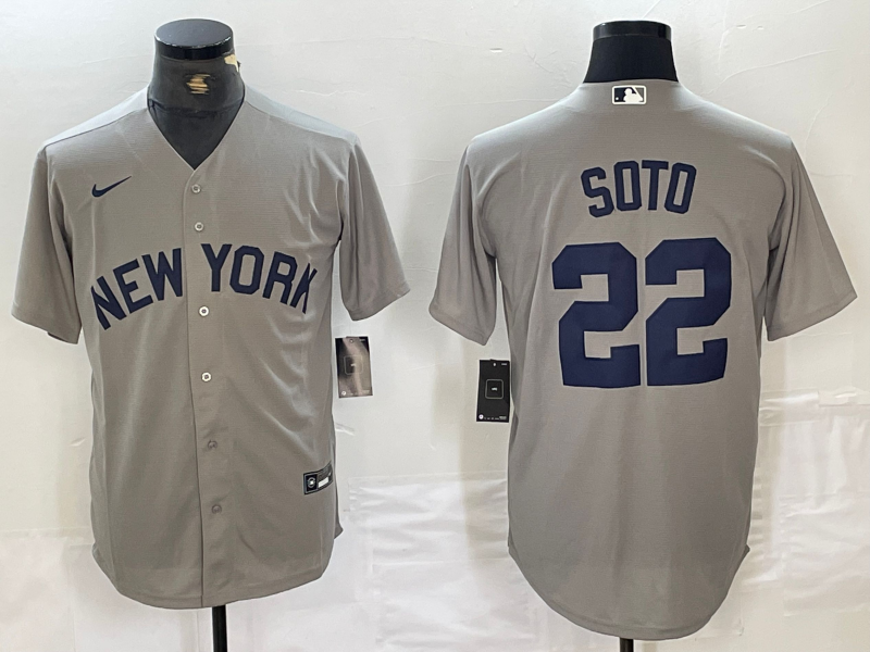 Men's New York Yankees Juan Soto #42.99 Gray Limited Game Jersey