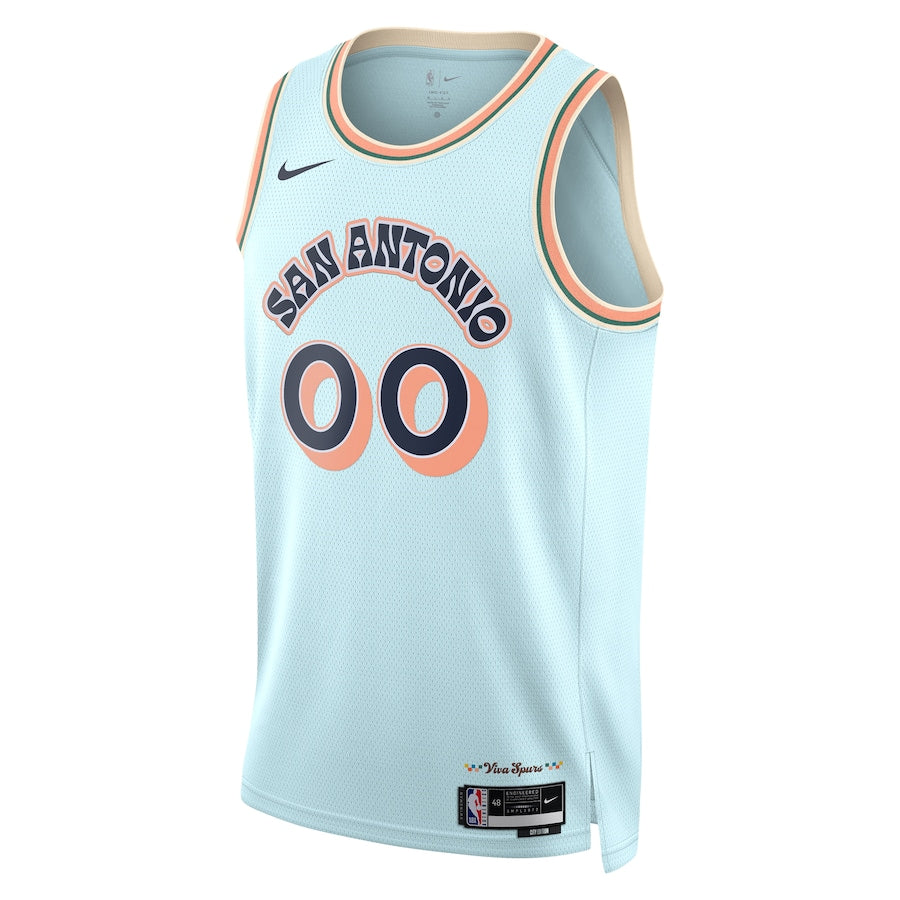 Unisex San Antonio Spurs Light Blue 2024/25 Custom Swingman Jersey - City Edition