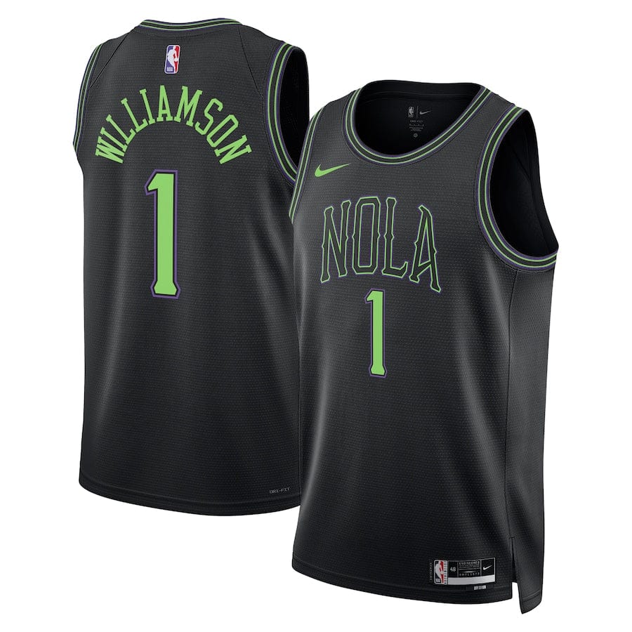 Men's New Orleans Pelicans Zion Williamson Black 2023-2024 season Jersey - City Edition
