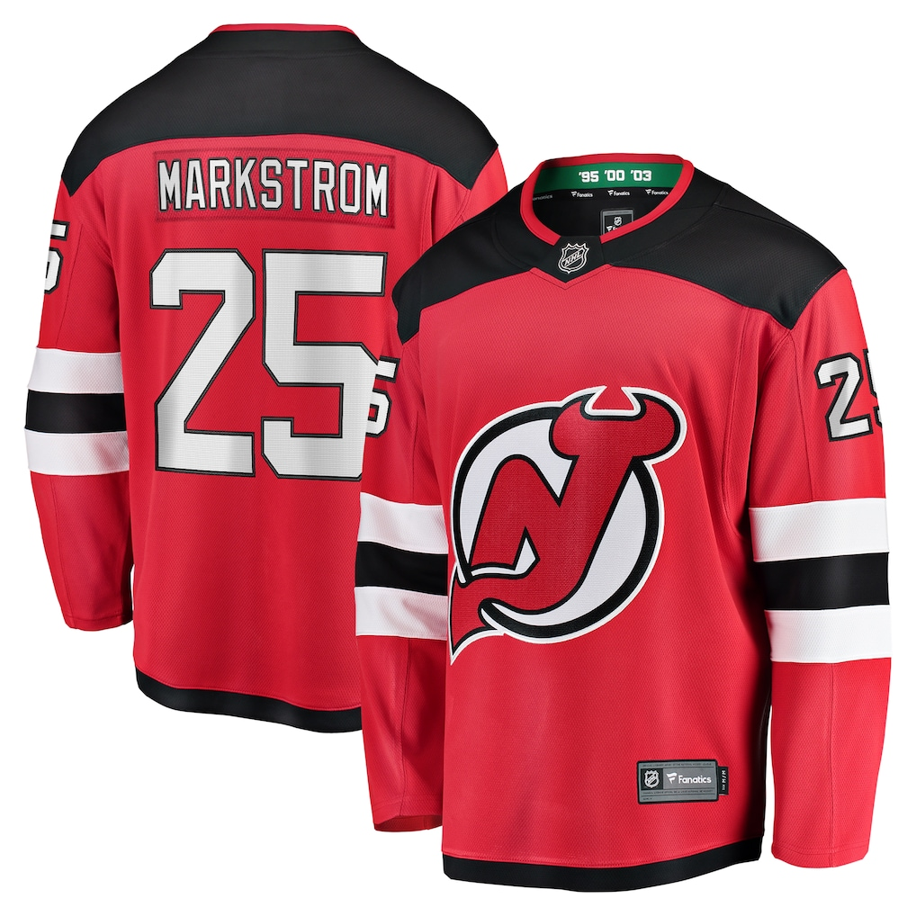 Men's New Jersey Devils Jacob Markstrom #25 Red Home Breakaway Player Jersey