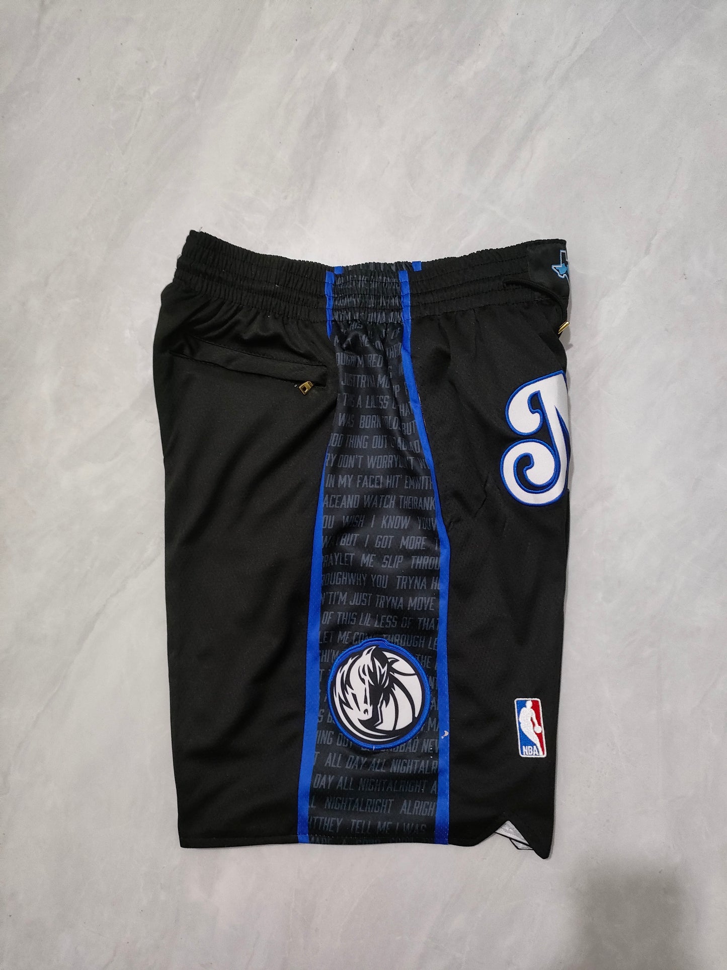 Dallas Mavericks 2024 Black City Edition Pocket Shorts