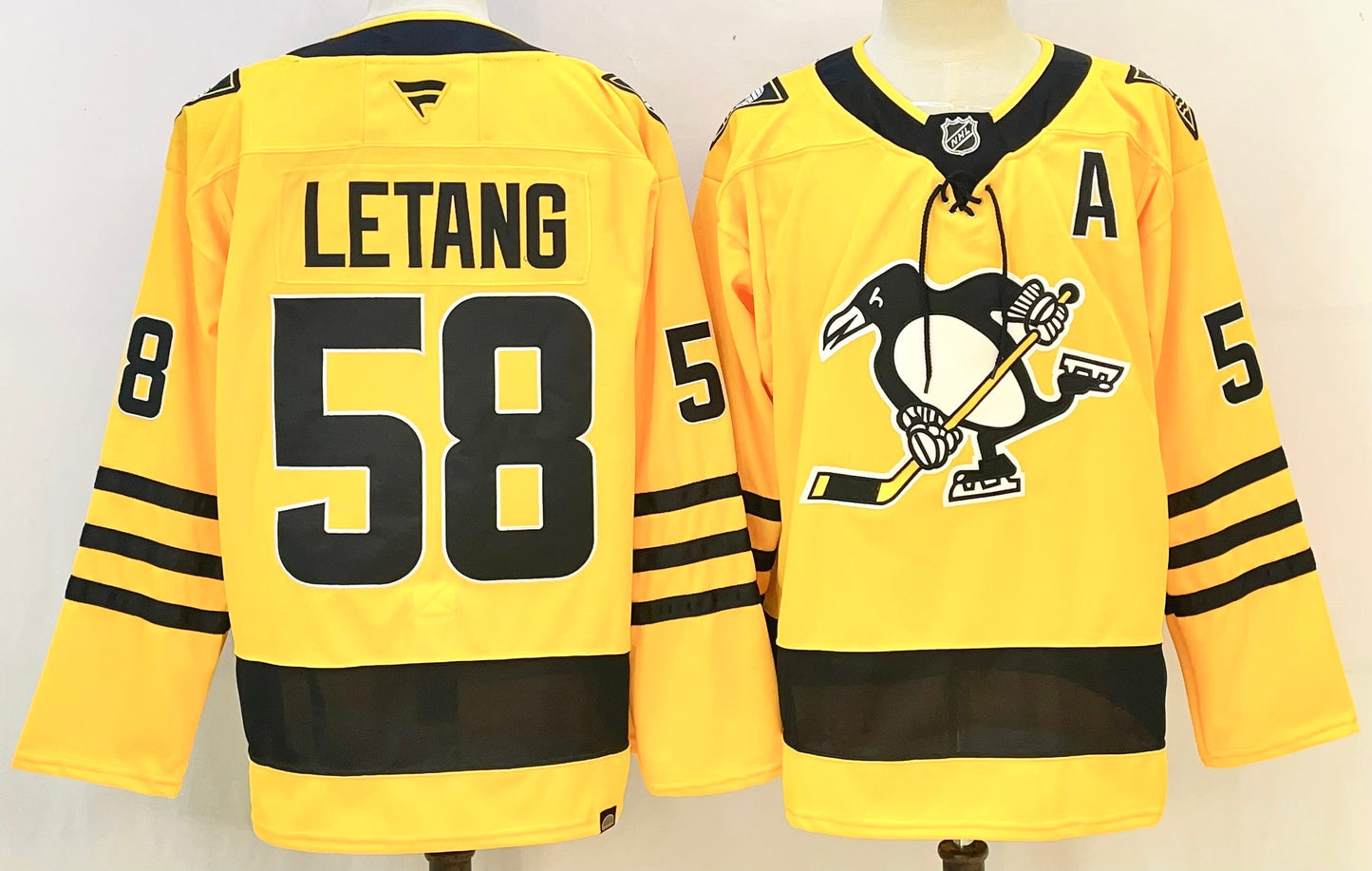 Men's Pittsburgh Penguins Kris Letang #58 Gold Alternate Breakaway Player Jersey