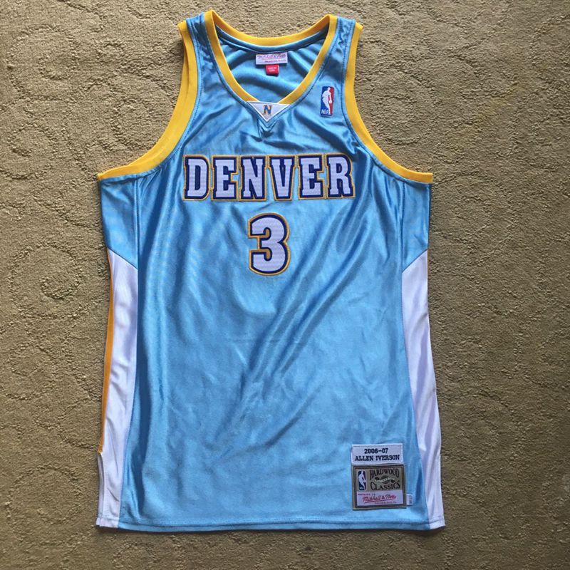 Allen Iverson Denver Nuggets blue 3 MN