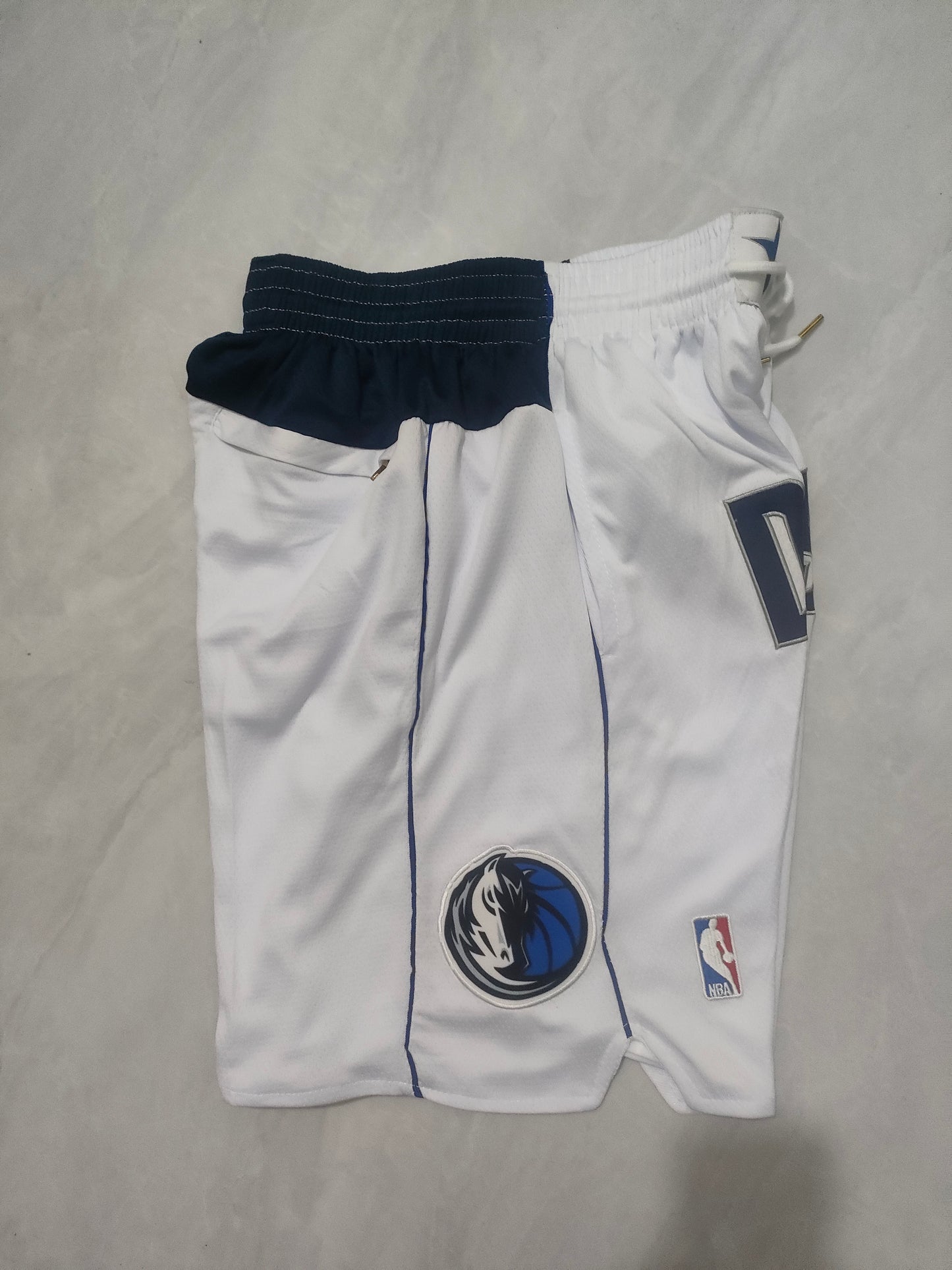 JUST DON Dallas Mavericks White Pocket Shorts