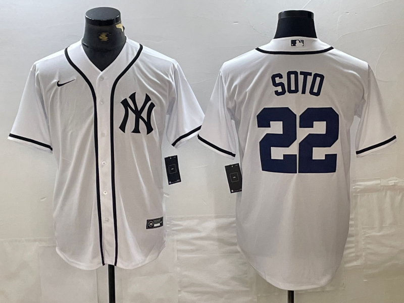 Men's New York Yankees Juan Soto #42.99 White Limited Game Jersey