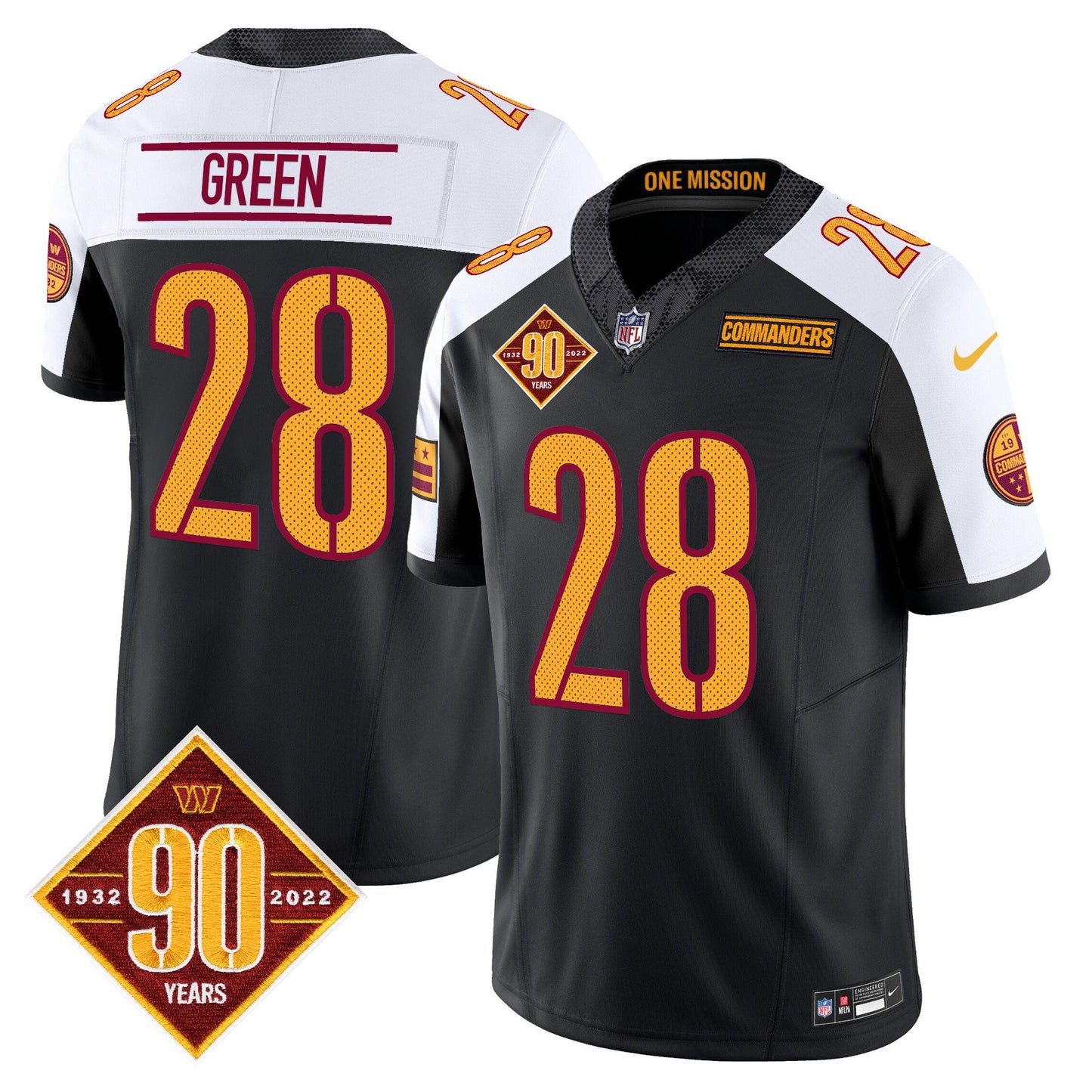 Men’s Washington Commanders 90th Anniversary Vapor Limited Jersey V4 – All Stitched