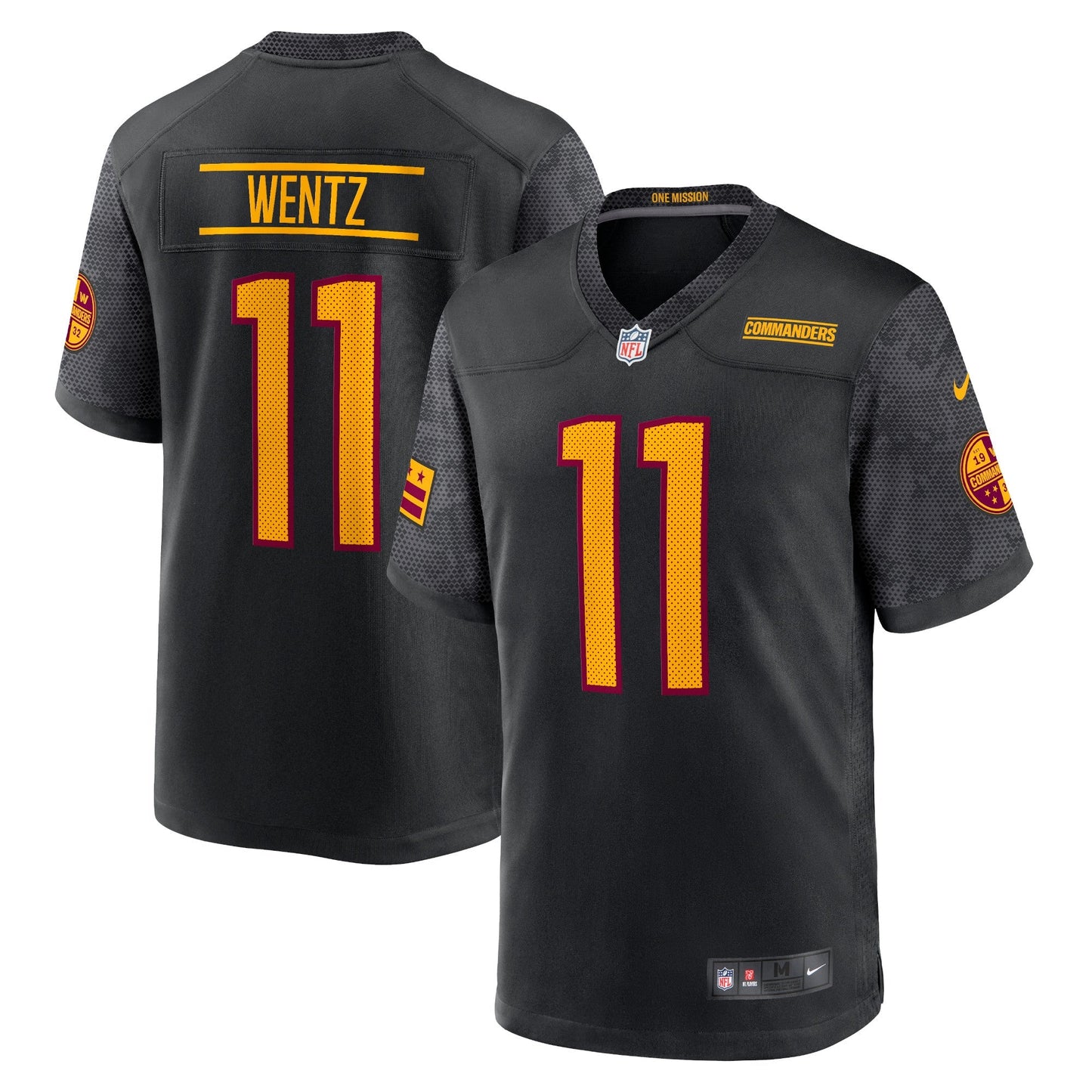 Carson Wentz Washington Commanders Nike Alternate Game Jersey - Black
