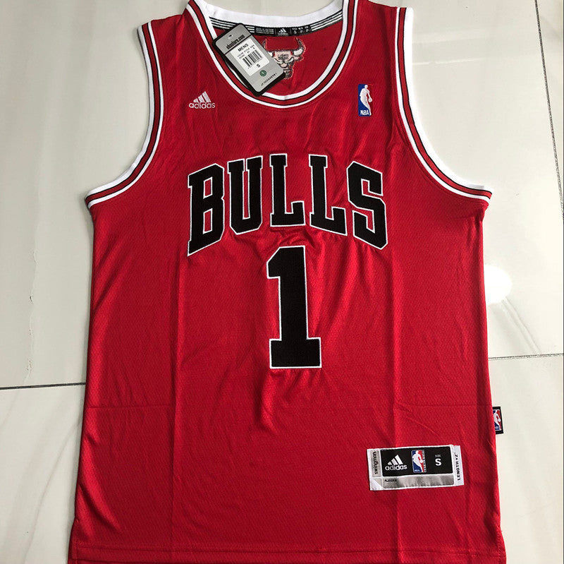 Derrick Rose Chicago Bulls Red 1 Thorwback Jersey