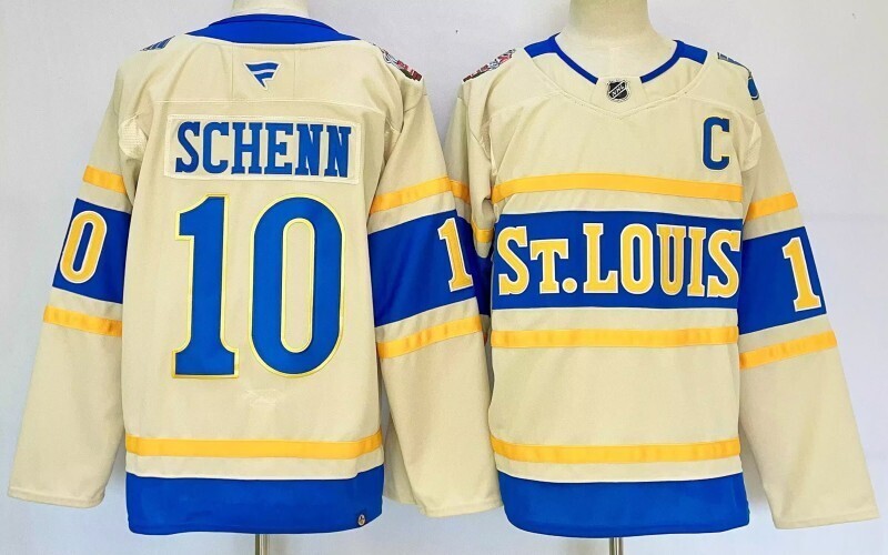 Men's St. Louis Blues Brayden Schenn #10 Cream Player Jersey