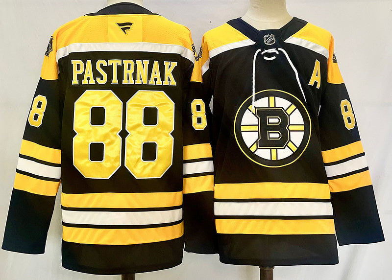 Men's Boston Bruins David Pastrnak #88 Black Home Breakaway Jersey