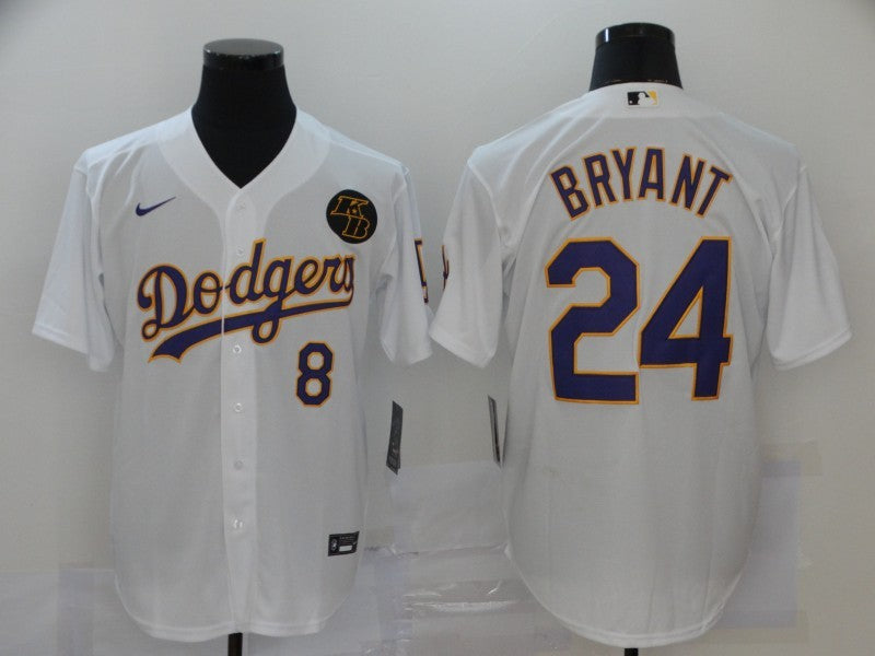Men's Los Angeles Dodgers Kris Bryant #8-24 White Replica Player Jersey