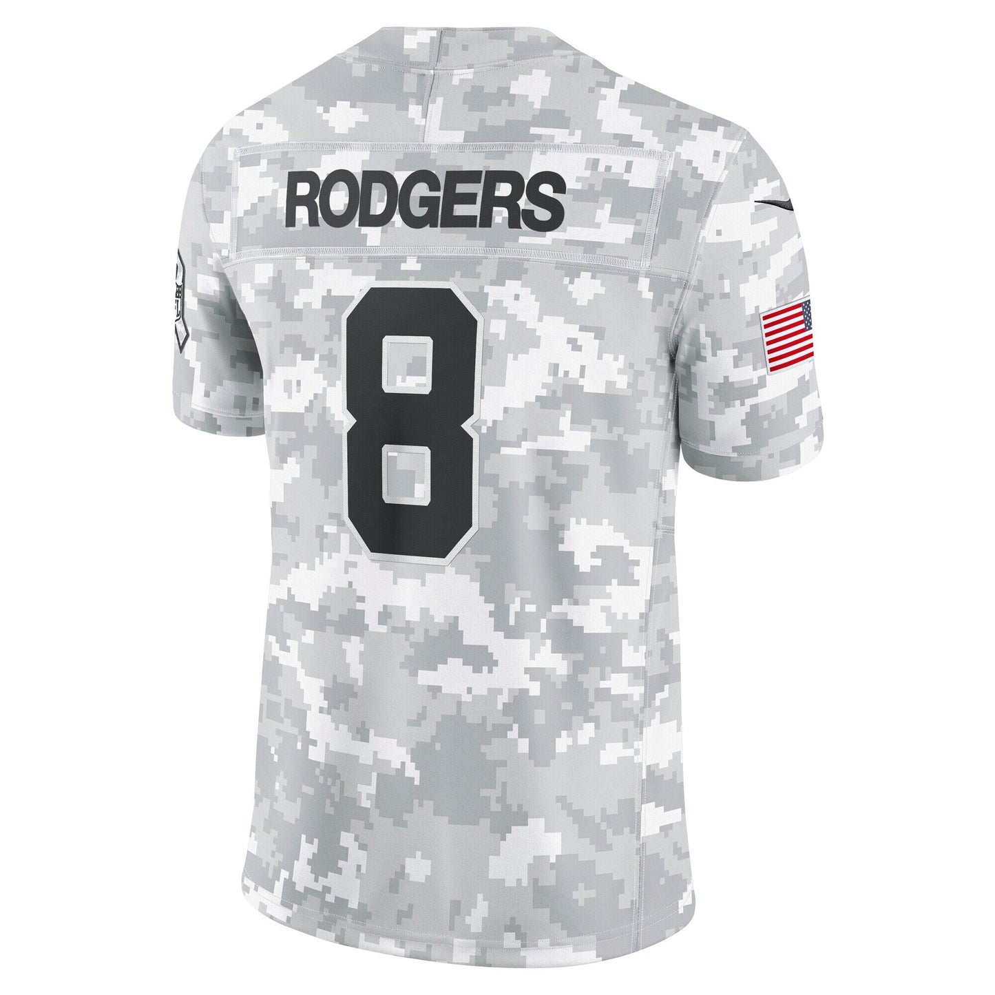 Aaron Rodgers New York Jets Nike 2024 Salute to Service Limited Jersey - Arctic Camo