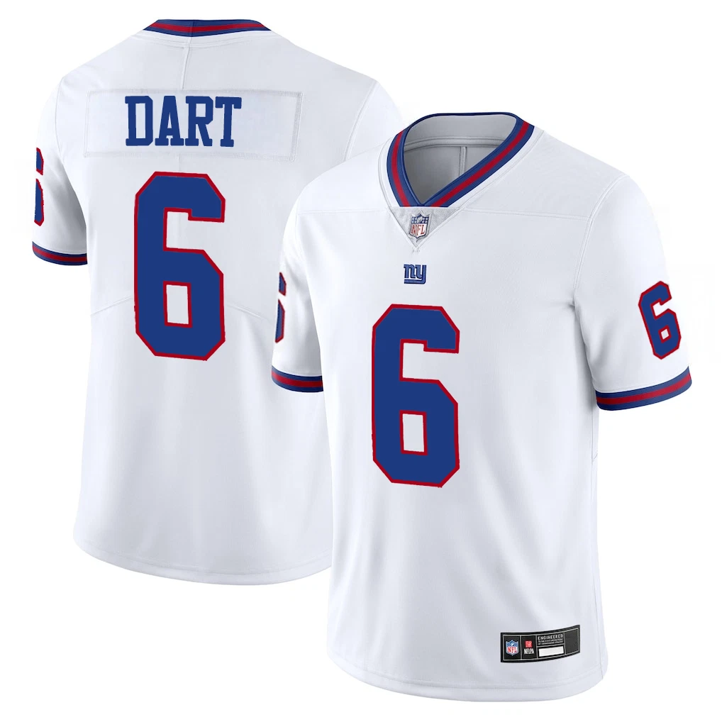 Jaxson Dart #6 New York Jets White Vapor F.U.S.E. Limited Jersey