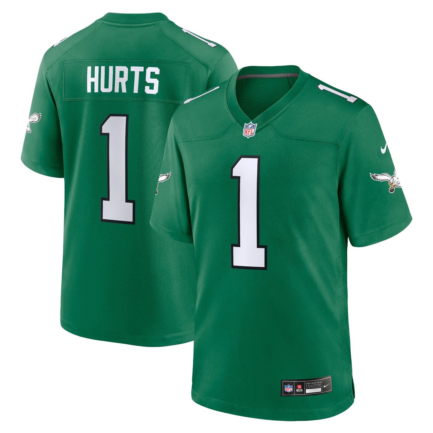 Jalen Hurts Philadelphia Eagles Nike Alternate Game Jersey - Kelly Green