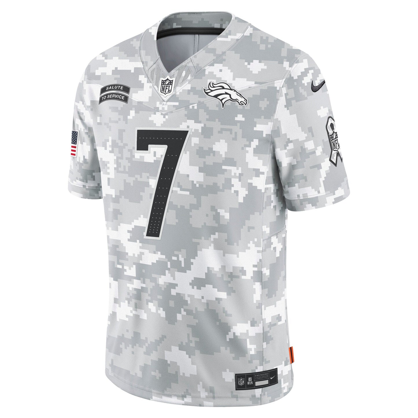 John Elway Denver Broncos Nike 2024 Salute to Service Retired Limited Jersey - Arctic Camo