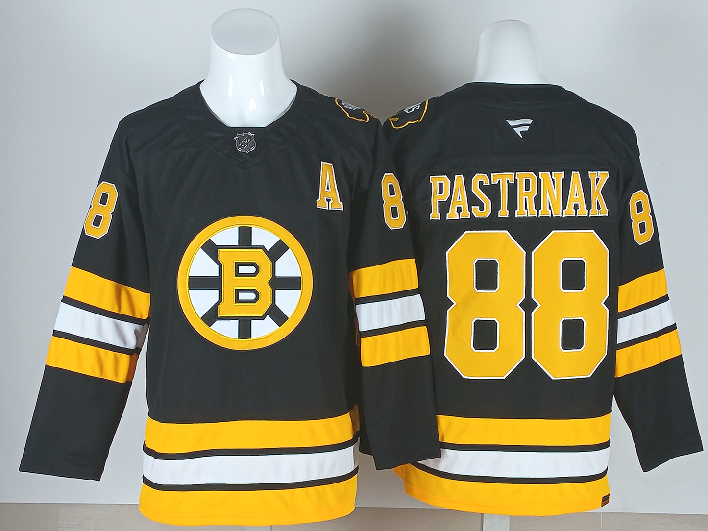 Men's Boston Bruins David Pastrnak #88 Black Home Premium Player Jersey