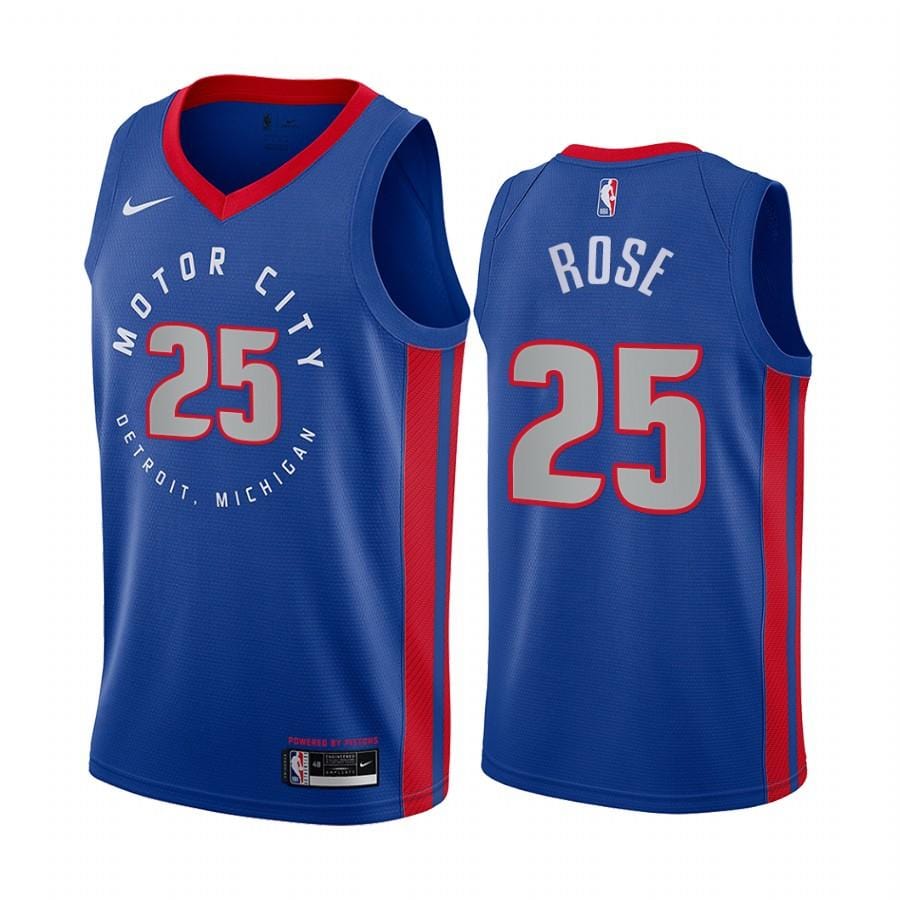 Derrick Rose Detroit Pistons City Edition Jersey
