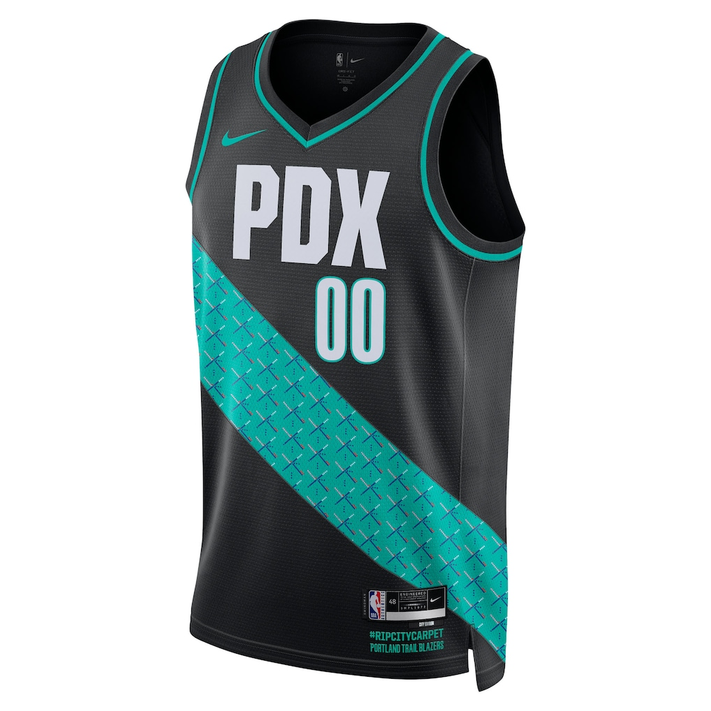 Portland Trail Blazers Nike Black 2025/26 City Edition Swingman Custom Jersey