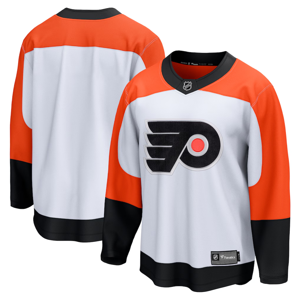 Men's Philadelphia Flyers White Away Breakaway Blank Jersey