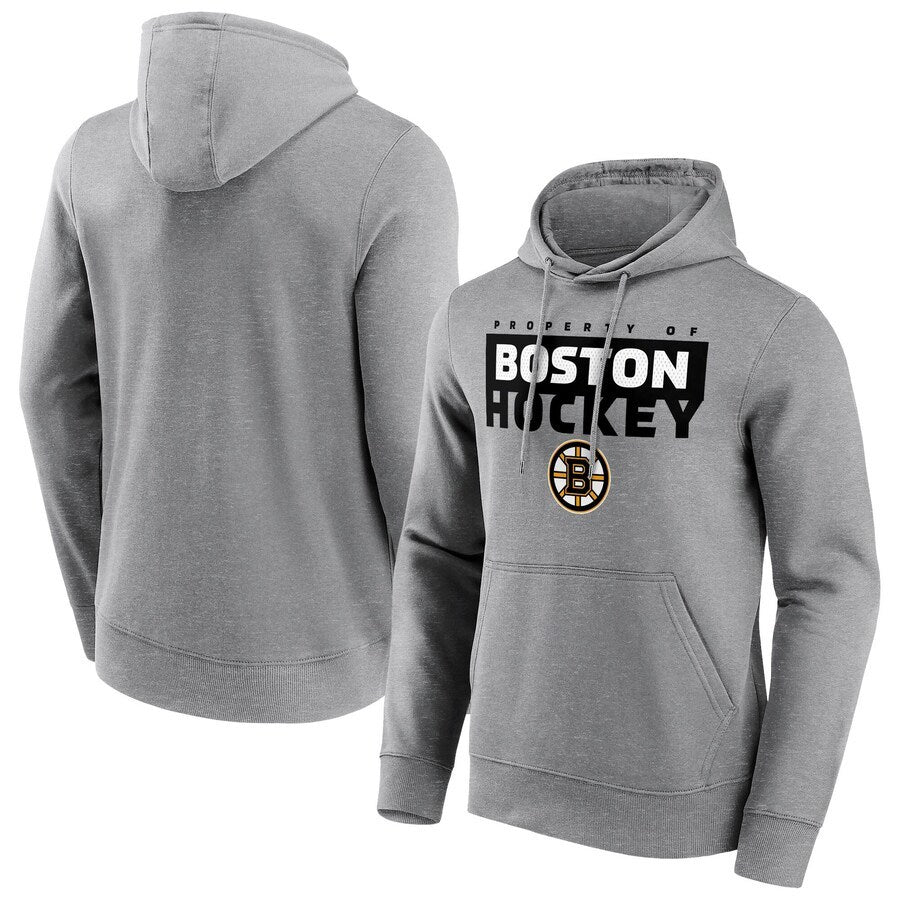 Men's Boston Bruins Branded Gain Ground Hoodie - Sports Grey