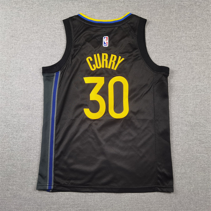 Youth Stephen Curry Golden State Warriors #30 City Edition Embroidered Jersey