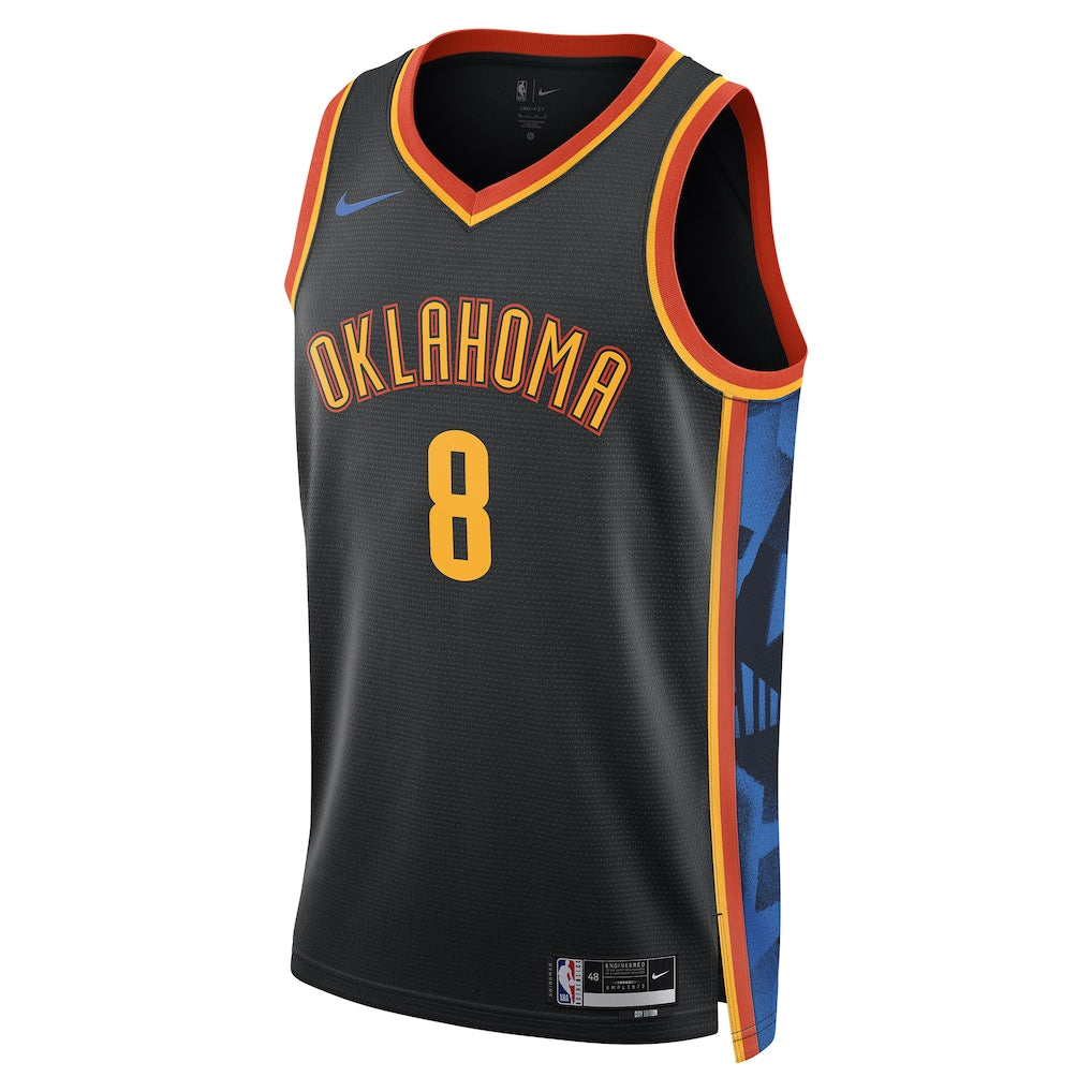 Unisex Oklahoma City Thunder Jalen Williams Black 2024/25 Swingman Jersey - City Edition