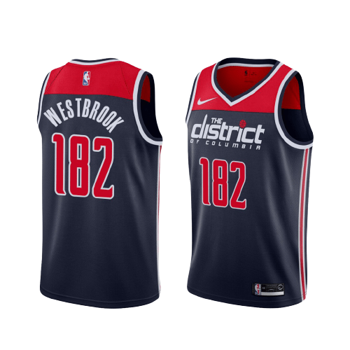Russell Westbrook 182 Triple Double Washington Wizards Jersey